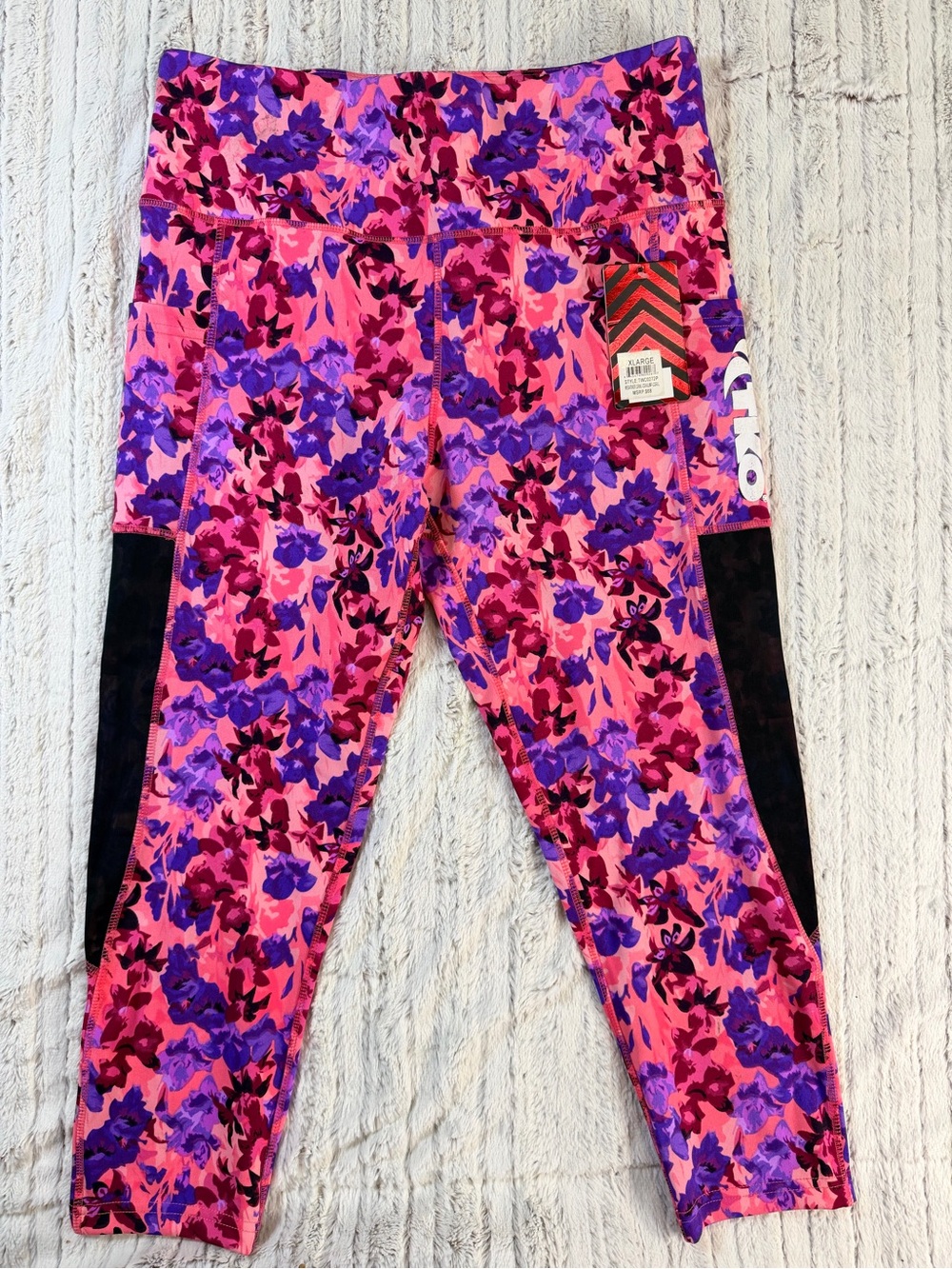 TKO Technical Knockout XL Floral High Rise Workout Leggings NWT